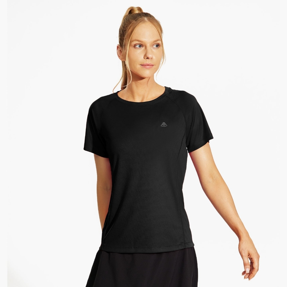 HAIMONT Women's round Neck Quick Dry Moisture Wicking T-shirt with UPF